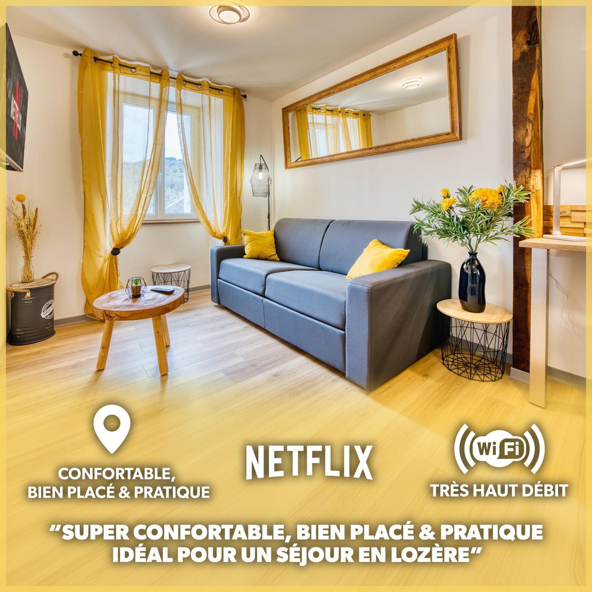 Les Hourtous Netflix Wi-Fi Fibre Terasse 4 Pers Appartement Banassac Buitenkant foto